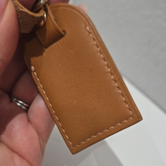 Louis Vuitton Brown Leather Luggage Tag - Picture 3 of 3